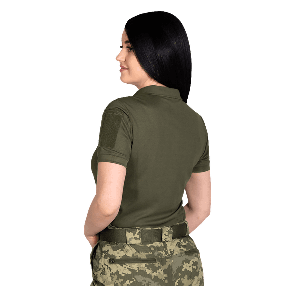 Жіноче поло Pani Army ID LT Олива  (8080), M | Зображення 2