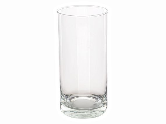Компактна скляна ваза-циліндр для сухоцвітів Minimalist Mini, 19х9 см