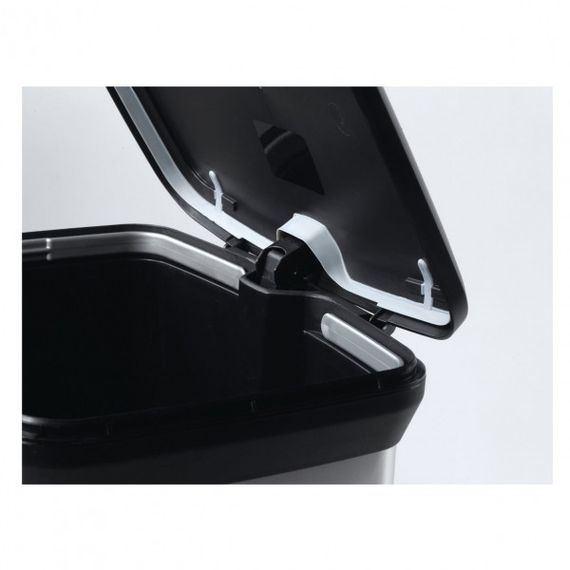 Контейнер для мусора с педалью Curver (Курвер) Deco bin 50 л (02162) Серебристый | Зображення 6