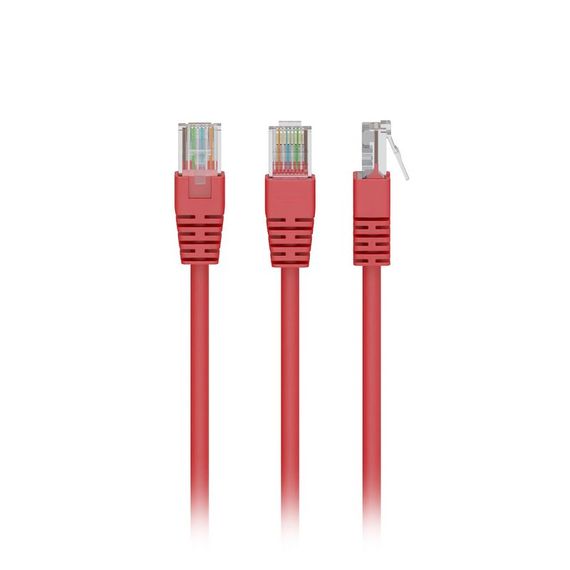 Патч корд Cablexpert PP12-5M/R, UTP, категорія. 5E, литий,  50u" штекер із фіксатором, 5 м, червоний