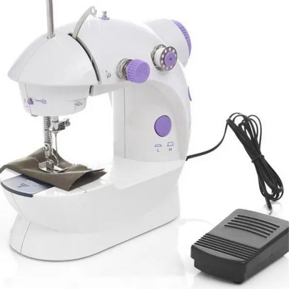 Швейна машинка Mini Sewing Machine, Міні швейна машинка з педаллю та нічним підсвічуванням 4в1   знижка