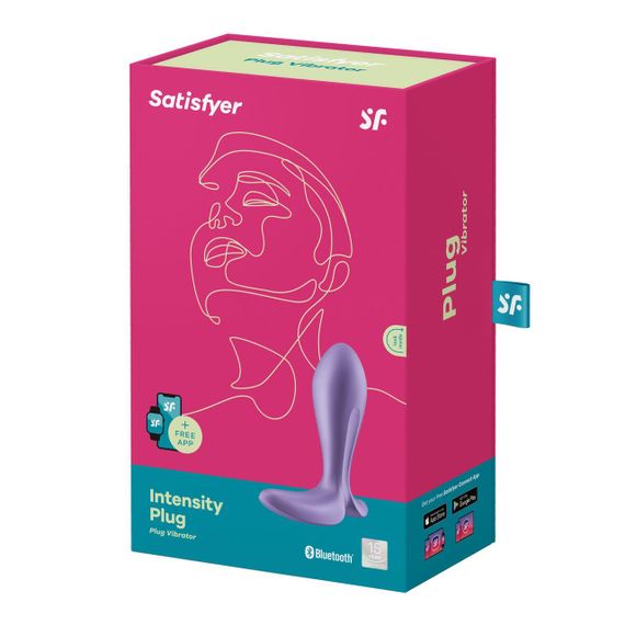 Анальна пробка Satisfyer Intensity Plug Purple силіконова водонепроникна вібропробка з 12 режимами | Зображення 7