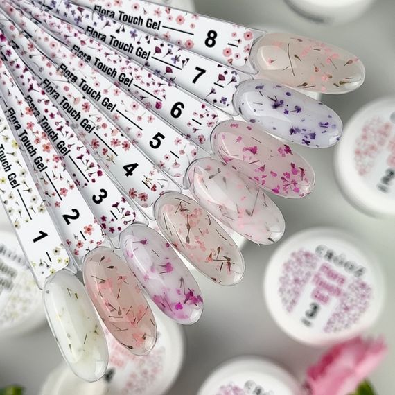 Гель для наращивания ногтей Crooz Flora Touch Gel 05 (с сухоцветами) 15мл | Зображення 3