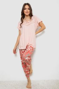 Пижама женская с принтом  -уценка, цвет персиковый, 243R1600-003-U-7