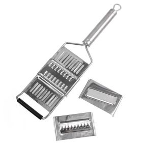 Терка металлическая с ручкой 3 насадки 30*7,5см