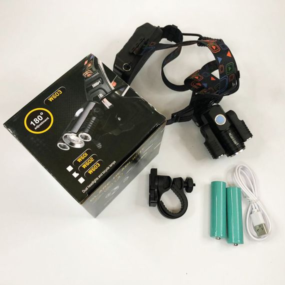Фонарь аккумуляторный для рыбалки W602-T6-2XPE Bike, Фонарь аккумуляторный для рыбалки, SW-504 Наголовный фонарь | Зображення 7