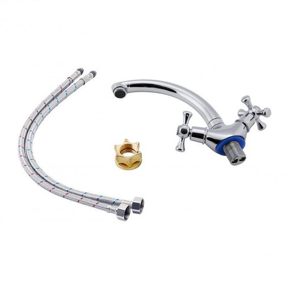 Смеситель для кухни Lidz Lamb 272F двухвентильный LDLAM272FCRM22018 Chrome | Зображення 3