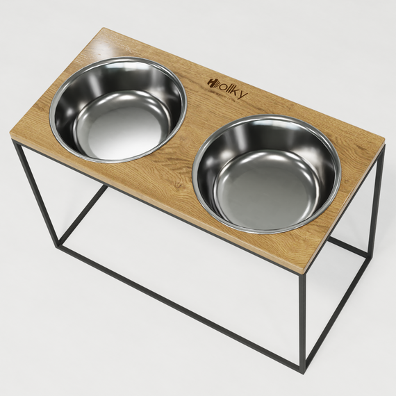 Миски на подставке для очень больших собак Hollky Base XXL40 (2 × 2,8 л) BXXL40-643240-GRNT | Зображення 6