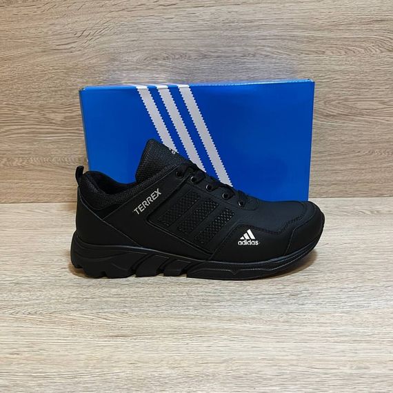 Шкіряні кросівки  Adidas ( чорні ) | Зображення 1