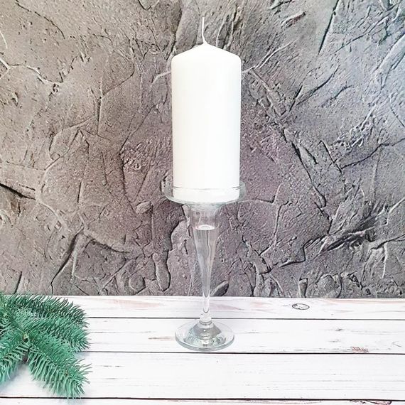 Свічка столова циліндр Bispol AURA Candles sw60/100-090 Білий | Зображення 5
