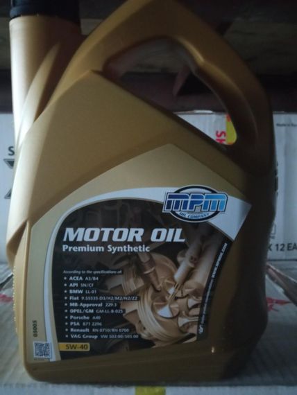 Моторна олива MPM Motor oil Premium Synthetic 5W-40  5л. | Зображення 5