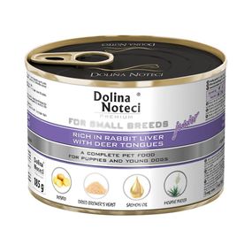 Dolina Noteci Premium 185гр для щенков мелких пород с печенью кролика и оленьего языка
