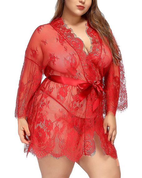 Сексуальний жіночий комплект червоного кольору (2XL, 3XL) | Зображення 8