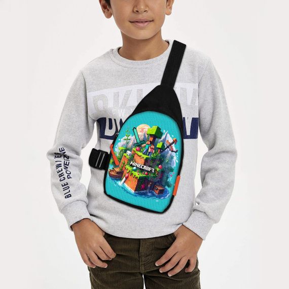 Сумка через плечо детская Minecraft Крипер 29х17 см сумка слинг для мальчика (02115)