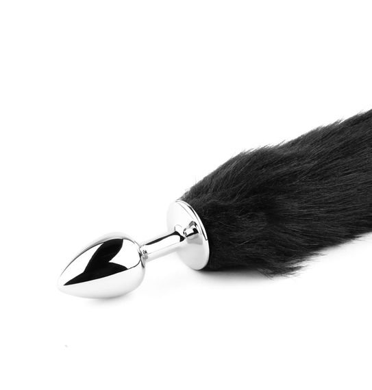 Анальна пробка - Fox Tail Black, XL | Зображення 1