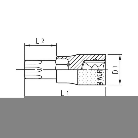 Викрутка головка Wurth 1/2" TORX T30 | Зображення 1