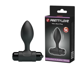 Силіконова вібропробка Pretty Love — Vibro but plag 10 режимів вібрації Sex Aura