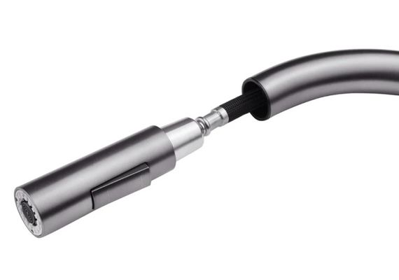 Змішувач для кухні з висувним виливом Kroner KRP Edelstahl Klassisch - PVD03916 сенсорний (CV032496) | Зображення 3