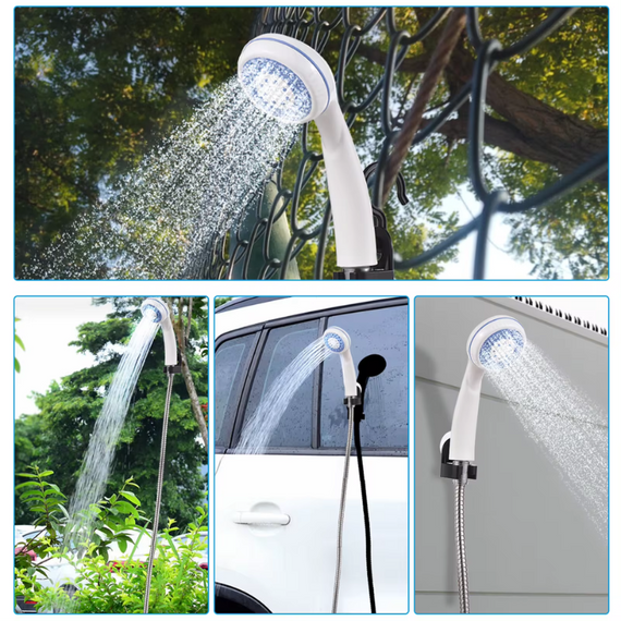 Переносний душ для кемпінгу та миття автомобіля душова система Portable Outdoor Shower з акумулятором і USB  знижка | Зображення 1