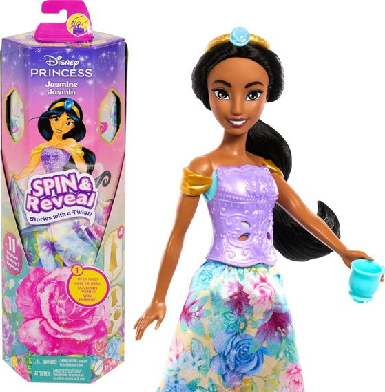 Кукла Жасмин с аксессуарами Крути и прояви Jasmine Disney Spin & Reveal