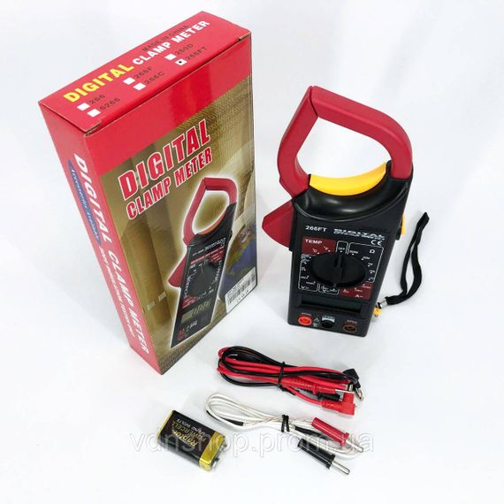 Цифровий мультиметр з функцією утримання даних DT 266 FT, Мультиметр тестер напруги KB-63 | Зображення 1