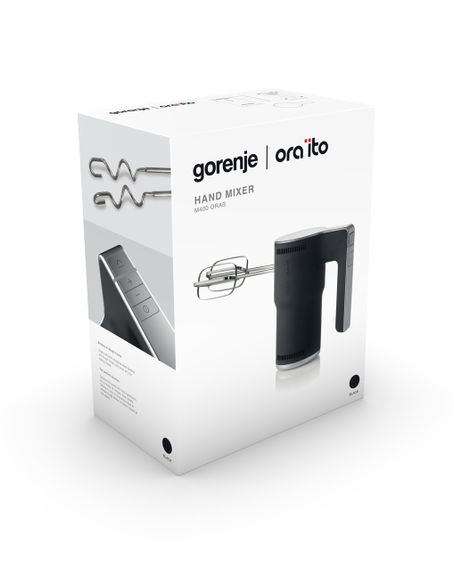 Міксер Gorenje M400ORAB/ручний/400 Вт/5 швидкостей/2 насадки/чорний (M400ORAB) | Зображення 4