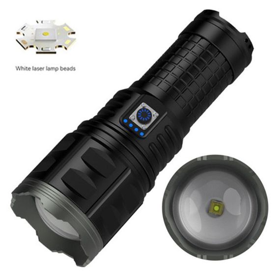 Ручний ліхтар Police AK138 WHITE LASER LED PM60-TG із зарядкою USB, що працює від 4х18650 акумуляторів | Зображення 3
