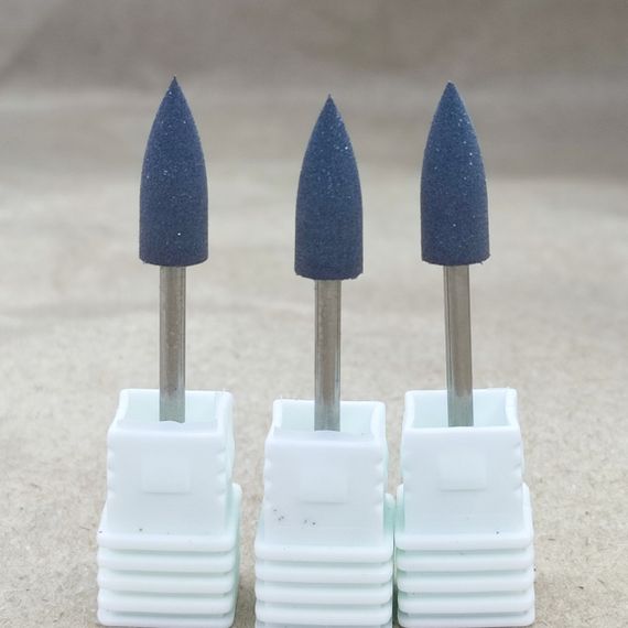 Сірий силіконовий полірувальник кутикули конусний (середній) | Зображення 1