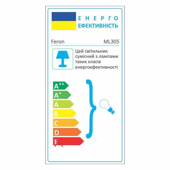 Накладний світильник Feron ML305 під лампу чорний | Зображення 1