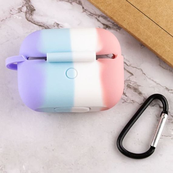 Силіконовий футляр Colorfull для навушників AirPods Pro Розовый / Сиреневый | Зображення 3