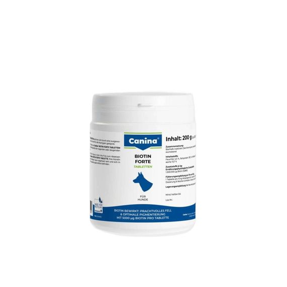 Витамины Canina Biotin Forte Tabletten для собак, интенсивный курс для шерсти, 200 г (60 табл) | Зображення 3