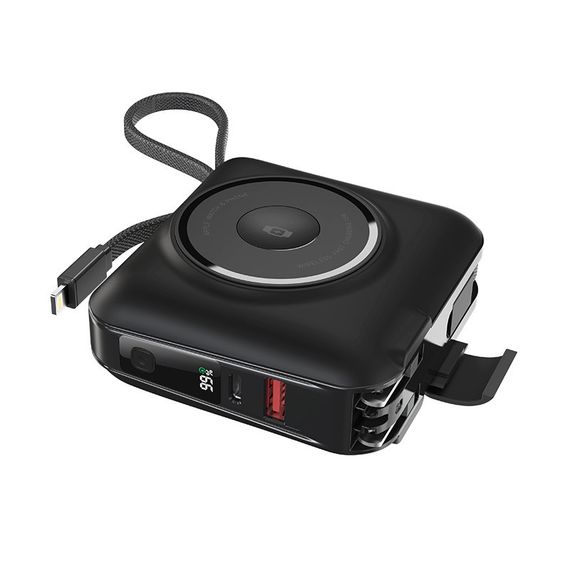 Портативний ЗП Power Bank WIWU Wi-P051 6 in 1 PD45W з БЗП 15000 mAh Black | Зображення 1