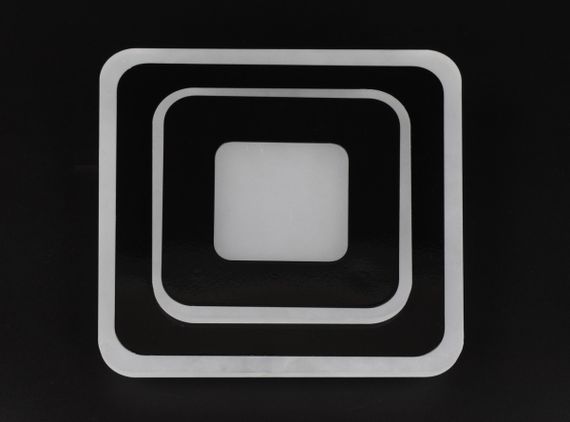 Сучасний квадратний світильник стельовий LED для кімнати кухні ванної 26127 Чорний 4х20х20 см.