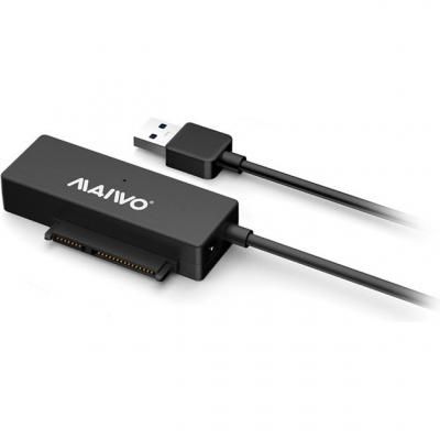 Адаптер Maiwo USB 3.0 to HDD SATA 2,5&quot;/3,5&quot;/5,25&quot;/SSD, PA 2V/2A black (K10435A) (K10435A) | Зображення 1