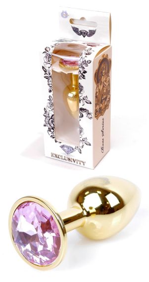 Анальний затор Boss Series - Jewellery Gold PLUG Rose S, BS6400018 sexstyle