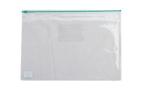 Папка-конверт на молнии zip-lock, А5, BM.3947-99 BUROMAX глянцевый прозрачный пластик, цветная (4823078953612) Зелёный