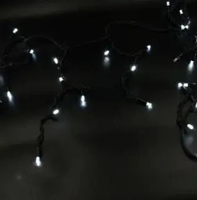 Xmas гирлянда LED 120 3.3Line Short curtain (Сосульки/Бахрома) W-2 Белая 5Метров Ул.+соед Черный