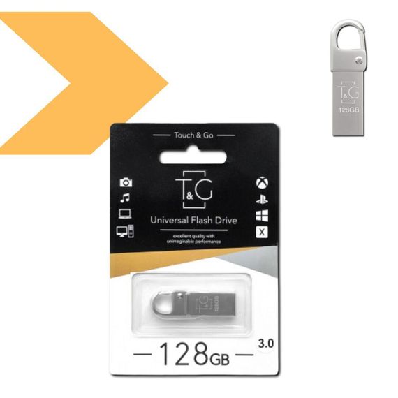 USB флешка 128GB Metal 106, висока швидкість передачі даних, XPRO (40880-01_347) | Зображення 1