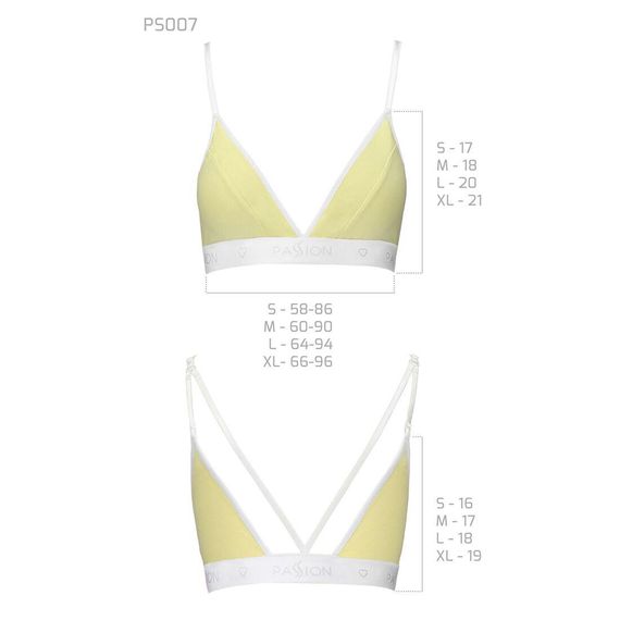 Спортивний топ з подвійними бретелями Passion PS007 TOP yellow, size XL | Зображення 4