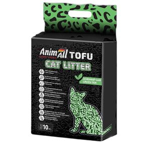 Соєвий наповнювач для котячого туалету з ароматом зеленого чаю AnimAll Tofu Green Tea, 10 л