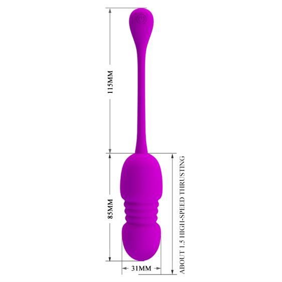 Віброяйце - Pretty Love Callie Thrusting Vibrating Egg Purple | Зображення 4