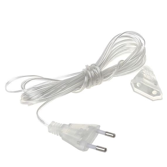 Удлинитель для гирлянд 5 метров прозрачный провод 220V 5МTR | Зображення 1