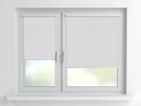Рулонная штора Rolets Лён 2-800-1200 120x170 см закрытого типа Белая | Зображення 1