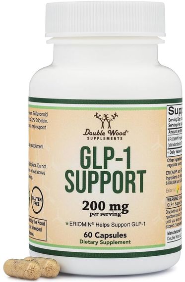 Підтримка GLP‑1 для апетиту та метаболізму Double Wood GLP-1 Support (Eriomin® Standartized to 70% Eriocitrin) 200 mg, 60 capsules