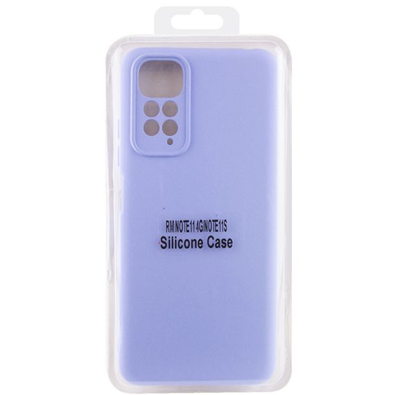 Чехол Silicone Cover Lakshmi Full Camera (A) для Xiaomi Redmi Note 11 (Global) / Note 11S Full camera, Бузковий/Dasheen | Зображення 4