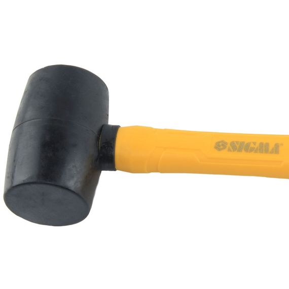 Киянка резиновая Sigma 225 г фибергласовая рукоятка. черная (4317341) | Зображення 1