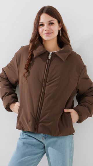 Куртка однотонна жіноча LAWA WBC02477 XS Коричневий shop (2000999500510)