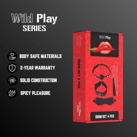 Набір БДСМ - Erospace Wild Play BDSM Set 4 pcs C9 | Зображення 1