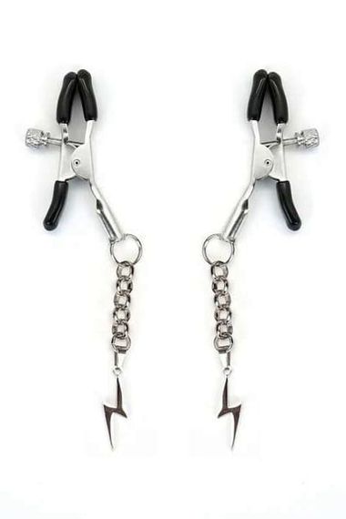 Затискачі для сосків Liebe Seele Lightning Nipple Clamps Сріблястий One Size