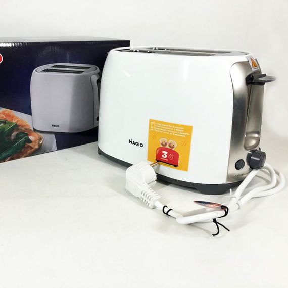 Тостер MAGIO MG-272W, тостер кухонный, тостеры для дома, тостерница, сэндвич-тостеры. Цвет: белый | Зображення 6